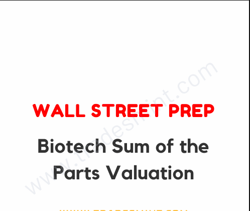 Wall Street Prep - Biotech Sum of the Parts Valuation 1 Wall Street Prep - Biotech Sum of the Parts Valuation