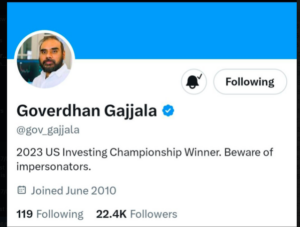 Goverdhan Gajjala Trading Course ( 2023 US Investing Champion🏆)