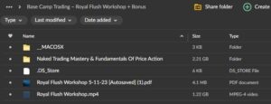 Base Camp Trading – Royal Flush Workshop + Bonus