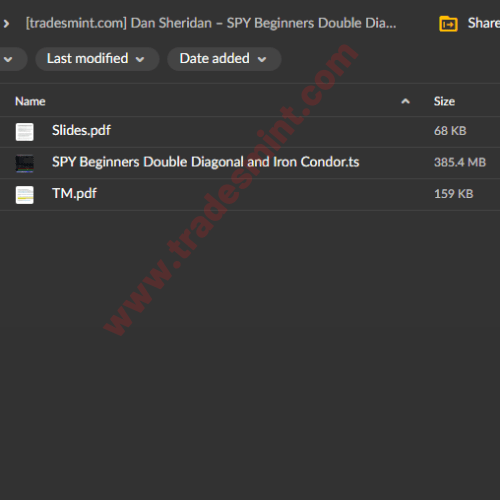 Dan Sheridan – SPY Beginners Double Diagonal and Iron Condor 2 Dan Sheridan – SPY Beginners Double Diagonal and Iron Condor - Image 2