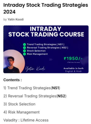 Yatin Koodi Course Intraday Stock Trading strategies 2024