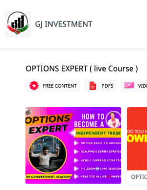 GJ Investment - OPTIONS EXPERT ( live Course ) Premium course