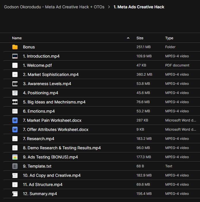 Godson Okorodudu – Meta Ad Creative Hack + OTOs 3 Godson Okorodudu – Meta Ad Creative Hack + OTOs - Image 3
